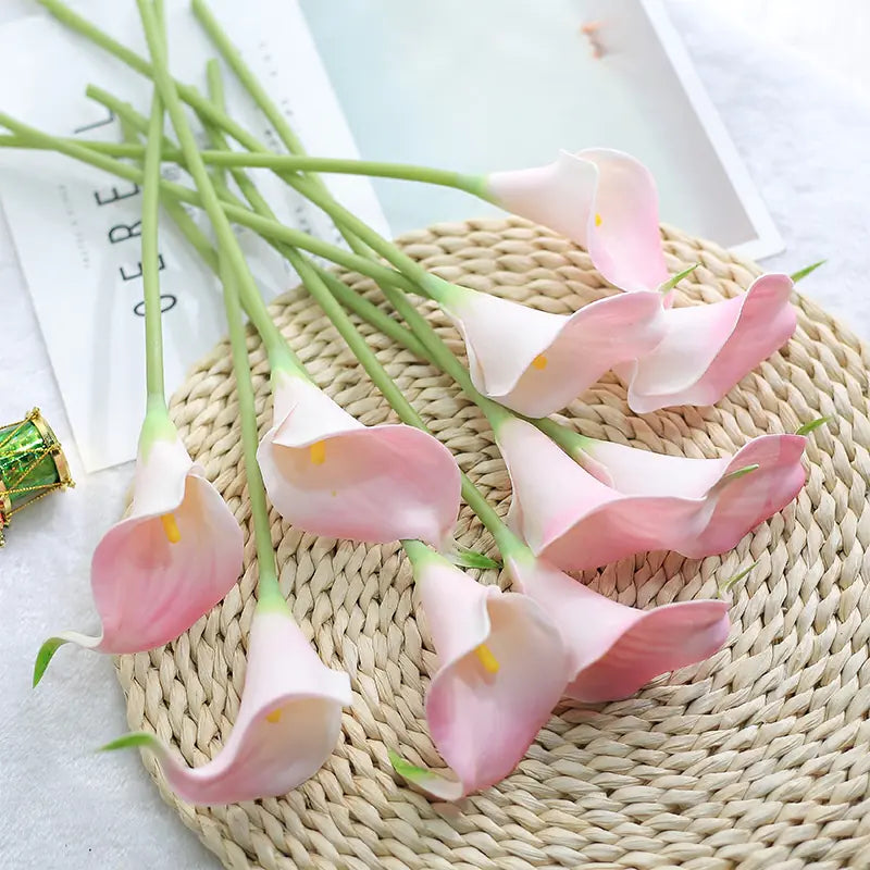 Artificial Calla Lily Decor for Living Room & Dining Table Rieworkes