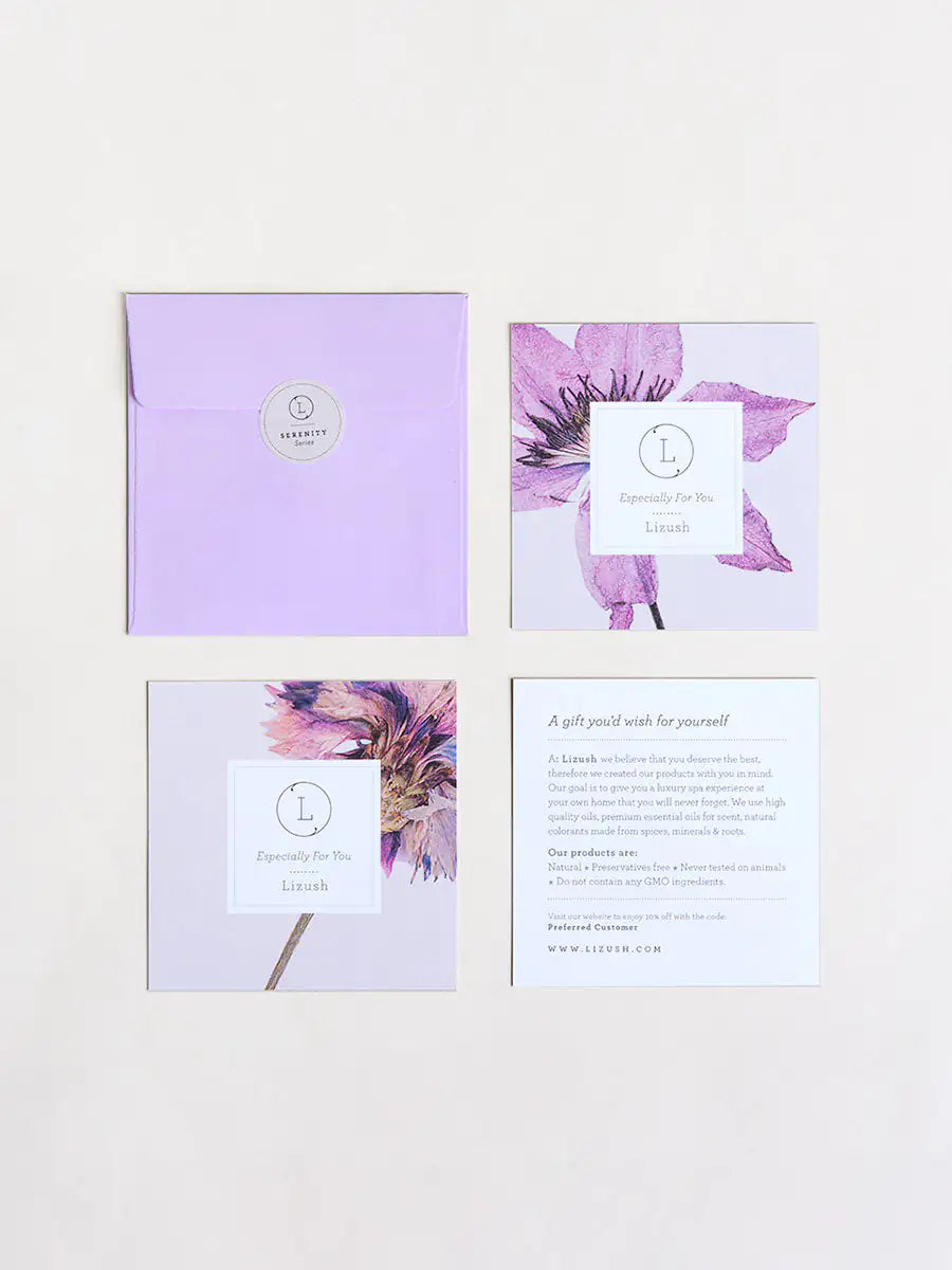 Lizush All Natural Lavender Gift Box with Bath Bomb and Shower Steamer - bath &amp; body products Rieworkes