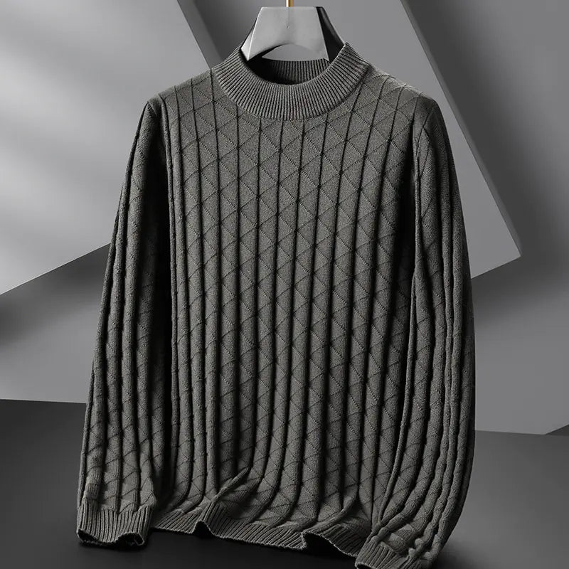Plus Size Men's Loose Knit Round Neck Sweater Rieworkes