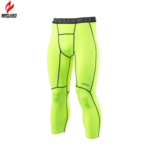 ARSUXEO Men's Compression Running Tights: Gym & Yoga Sportswear Rieworkes