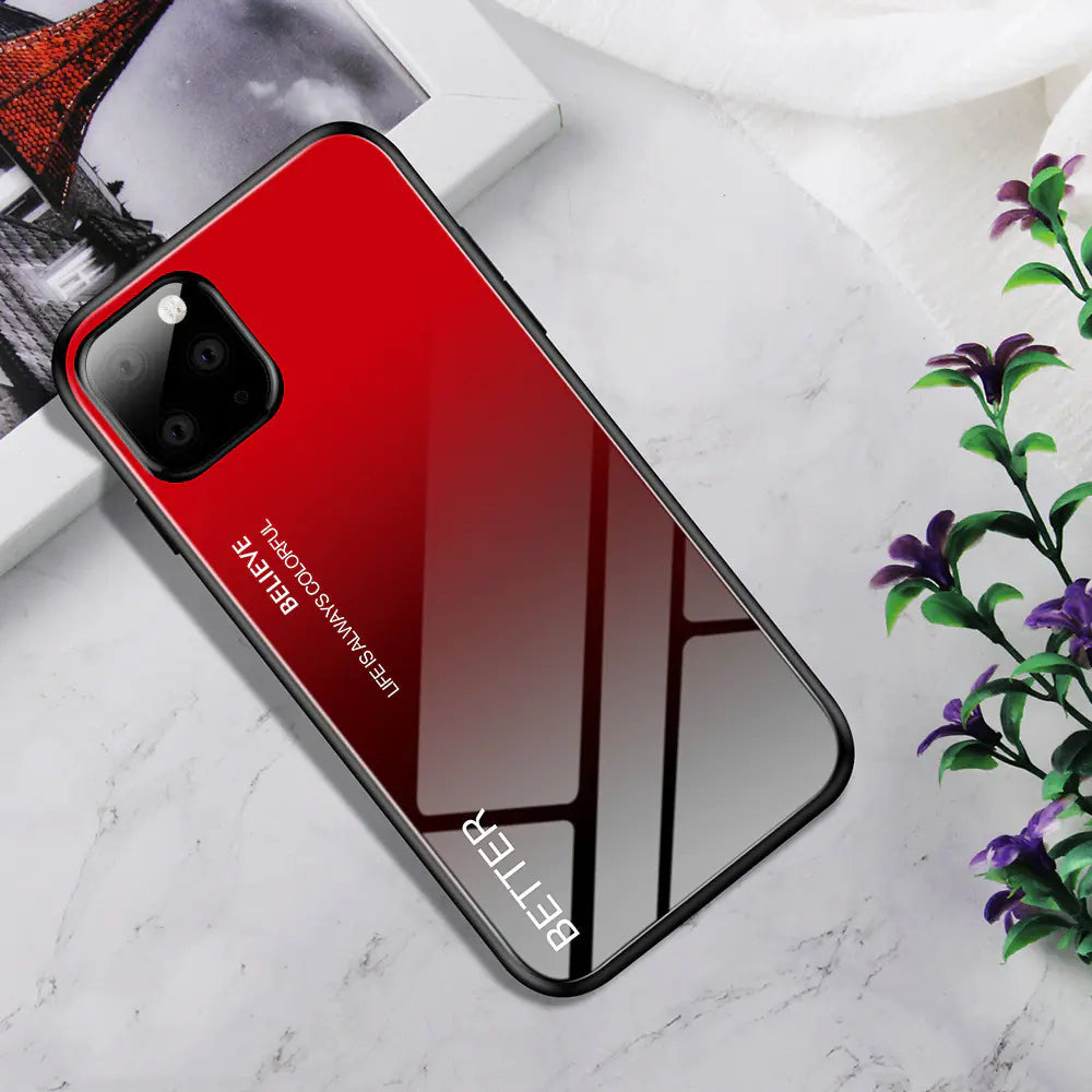 Gradient Glass Phone Case for iPhone 11 and XS Max Mimarta