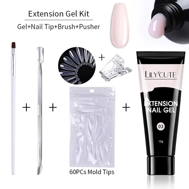 LILYCUTE Nail Extension Gel Set Rieworkes
