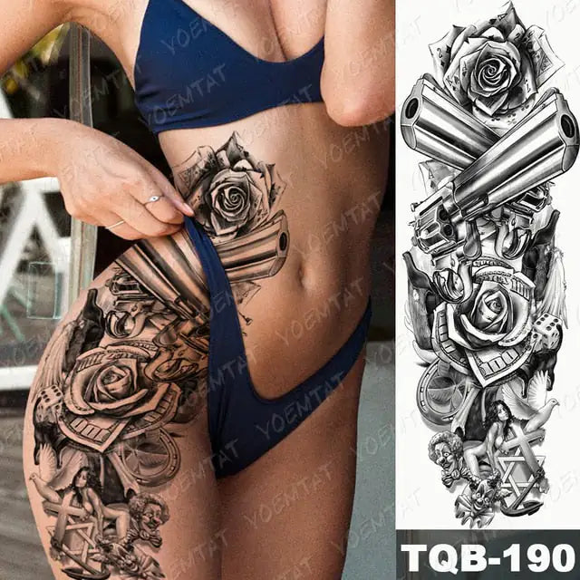 Full Temporary Tattoo Watercolor Sheets Rieworkes