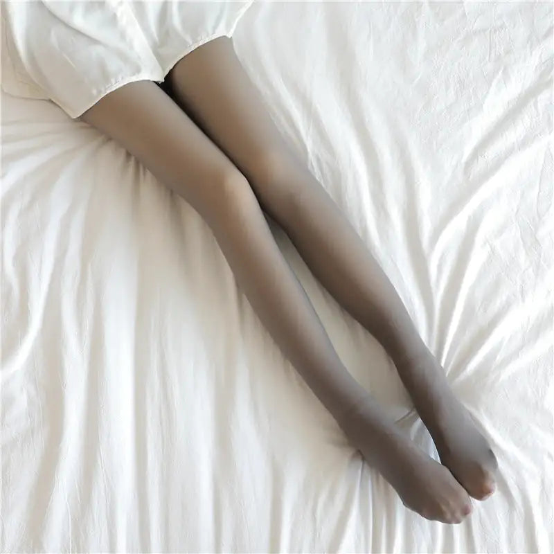 Fake Translucent Plus Size Leggings Fleece Lined Tights Fall And Winter Warm Fleece Pantyhose Women Fleece Lined Pantyhose Thermal Winter Tights Mimarta