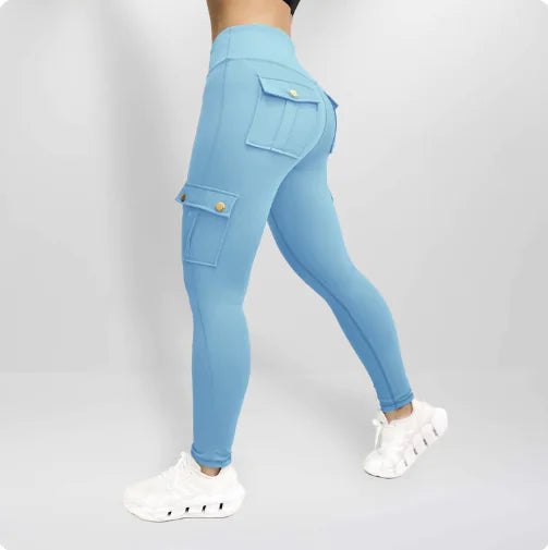 High Elastic Fitness Workwear Pants with Pockets for Women Rieworkes