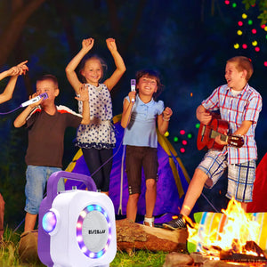 Karaoke Machine for Kids - Bluetooth Speaker with 2 Microphone - Portable Kids Karaoke Machine for Girls and Boys - Birthday Gift for Girls and Boys Ages 2 Years Old and Up. Rieworkes