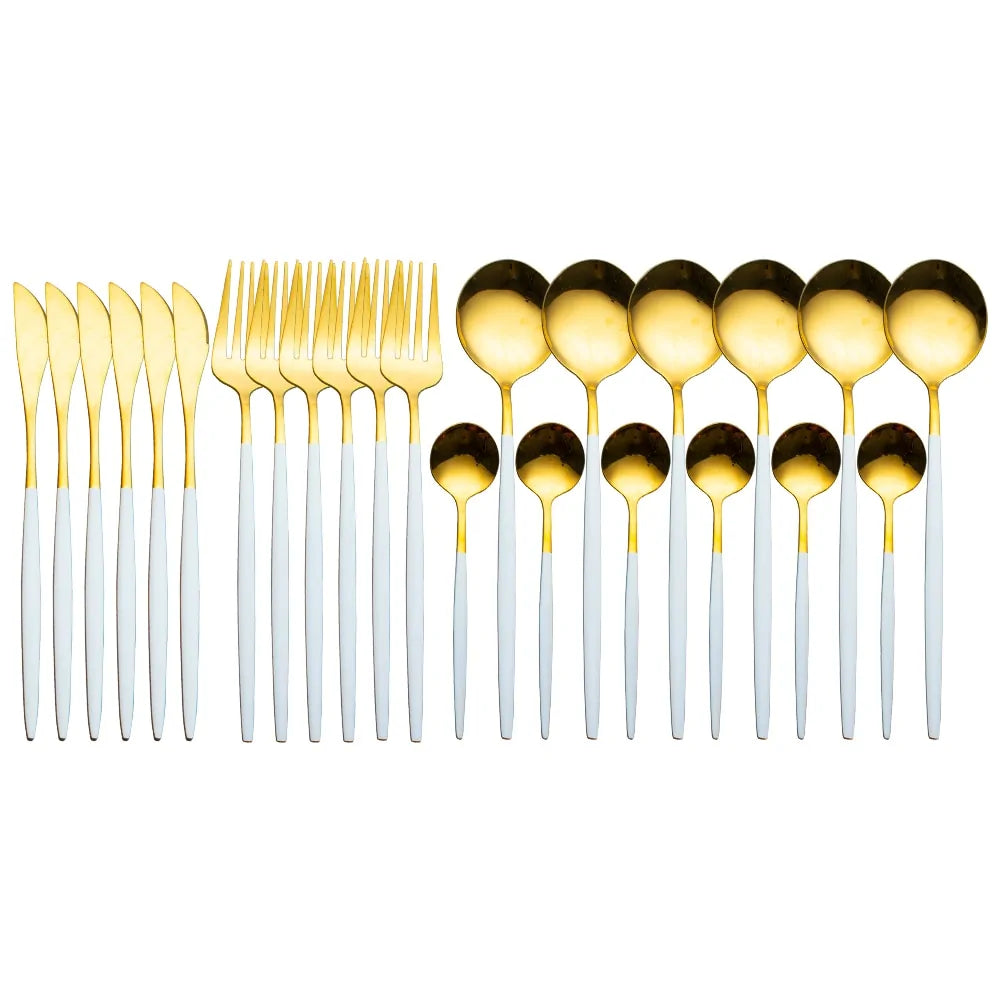 24 Pieces Luxury Cutlery Set Rieworkes