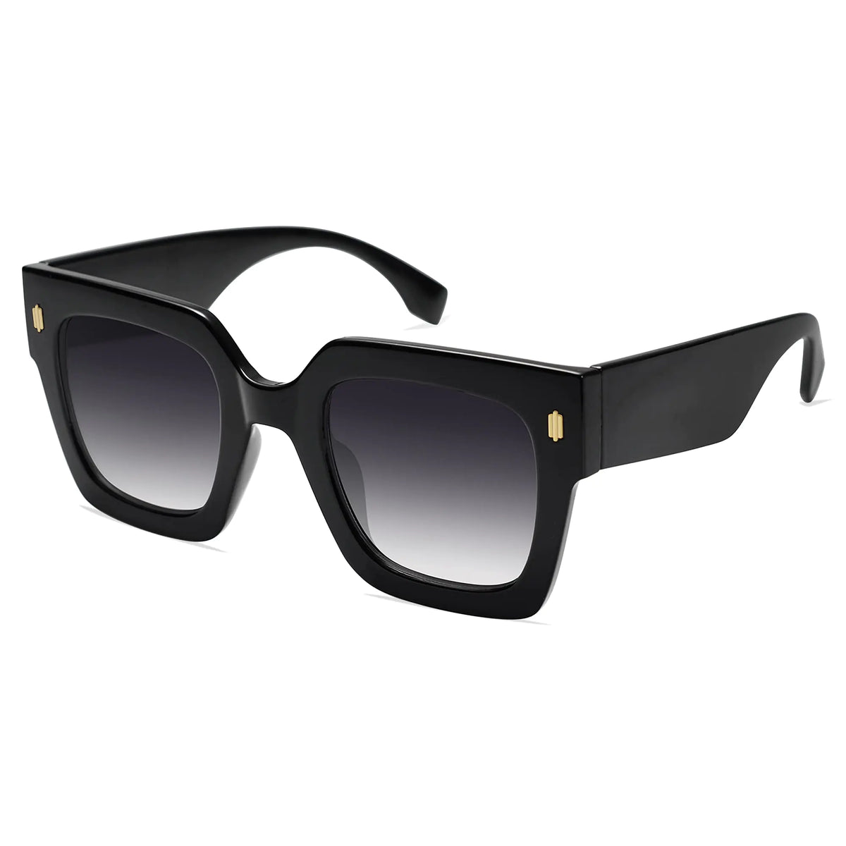 SOJOS Vintage Oversized Square Sunglasses for Women,Retro Womens Luxury Big Sun Glasses UV400 Protection SJ2194 Black Rieworkes