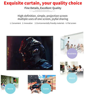 Portable Projector Curtain For Home Cinema & Office Rieworkes