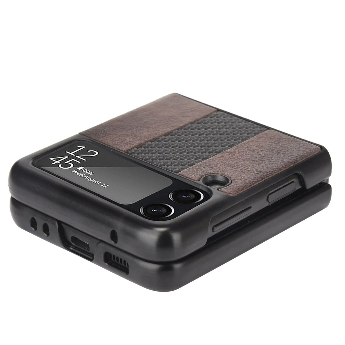 For Samsung Galaxy Z Flip 3 5G Slim Folding Leather Shockproof Phone Case Cover Rieworkes
