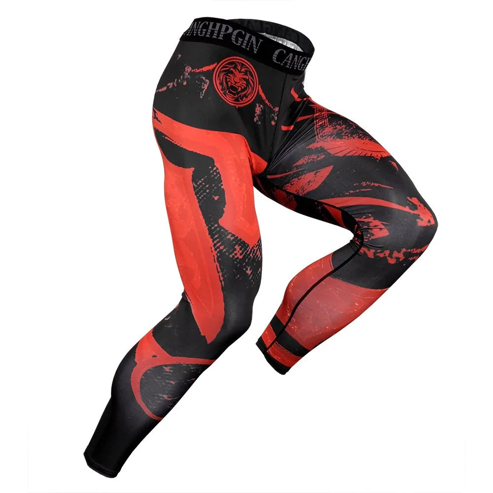 Men's Pro Compression Running Tights: Hot Yoga Pants for Gym &amp; Basketball Rieworkes