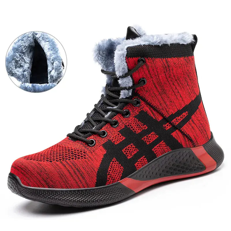 Men's Winter Plush Safety Work Boots - Warm & Breathable Mimarta