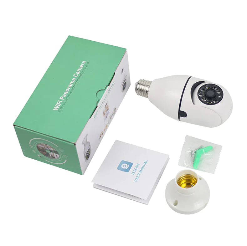 360° 1080P IP E27 Light Bulb Camera Wi-Fi IR Night Smart Home Wireless Security Rieworkes