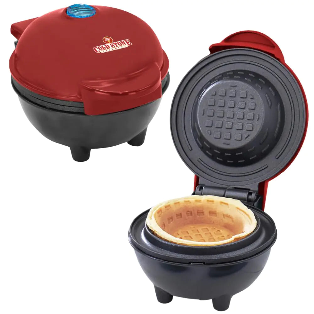 Cold Stone Creamery Waffle Maker Mini Waffle Bowl Maker Electric Nonstick 4 inch cooking surface Rieworkes
