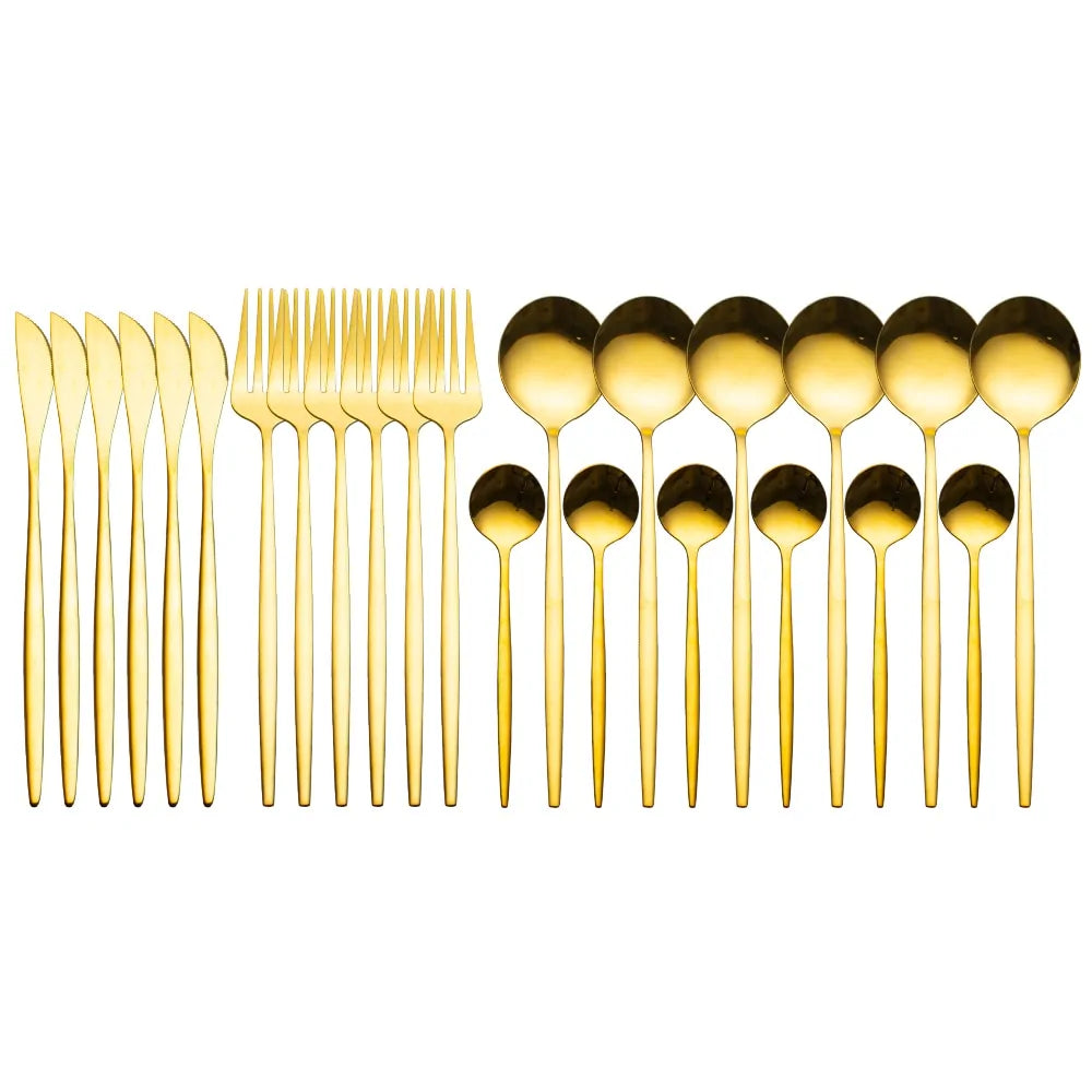 24 Pieces Luxury Cutlery Set Rieworkes