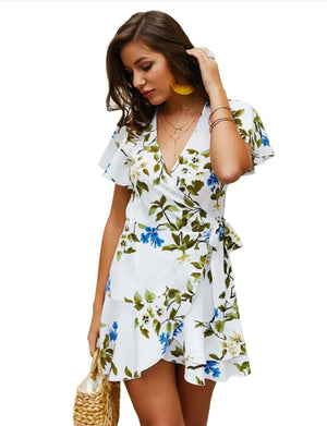 V-Neck Butterfly Sleeve Dress Rieworkes