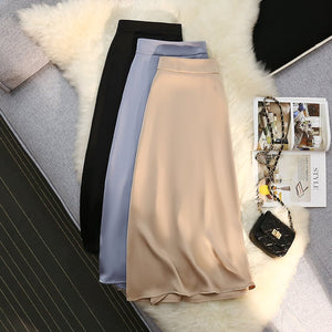 High-Quality Women's Acetate Satin Skirt Mimarta