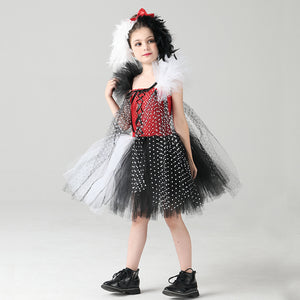 Cruella De Vil Cosplay Dress for Halloween Performance Mimarta