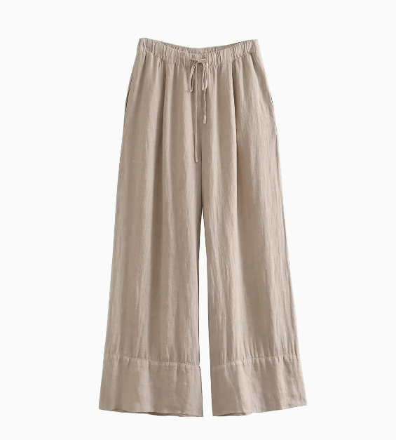 Linen Jacket with Wide-Leg Pants (One Piece) Mimarta