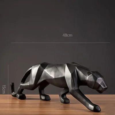 Abstract Resin Leopard Statue: Modern Home Office Decoration Gift - Rieworkes