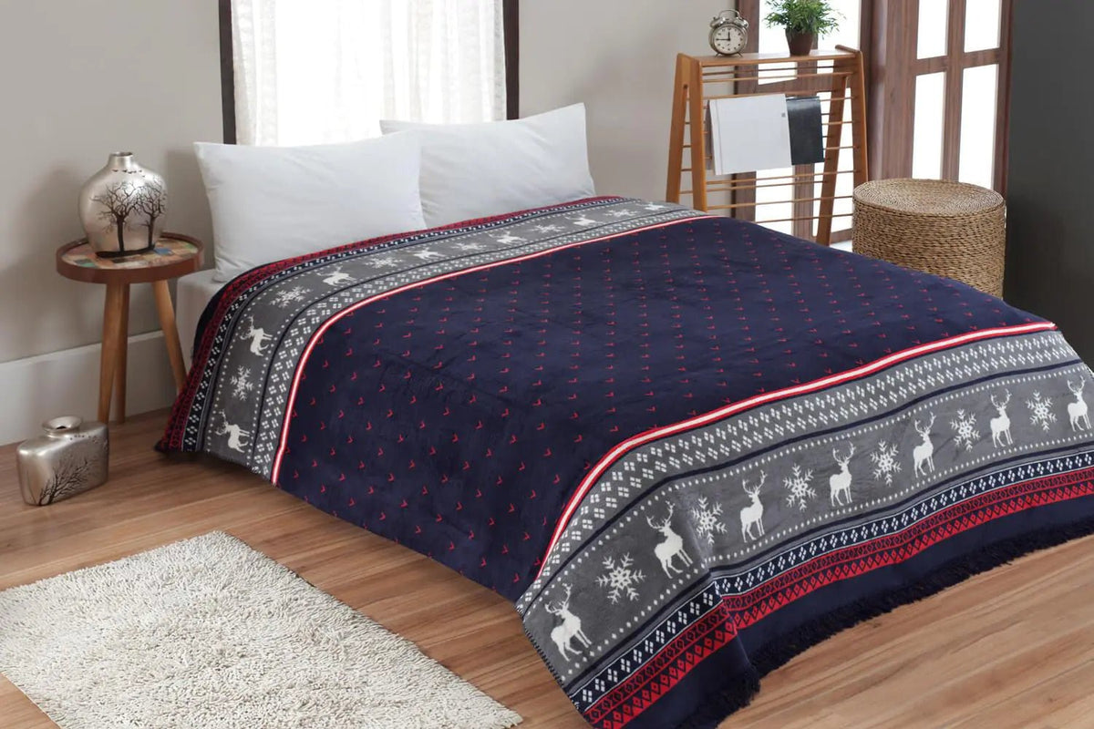Aksu Double Cotton Blanket 180x220 Carmelo - Rieworkes