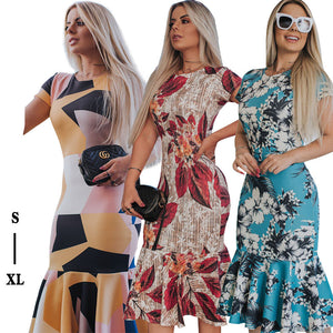2019 Summer Sexy Floral Ruffled Bodycon Dress Mimarta