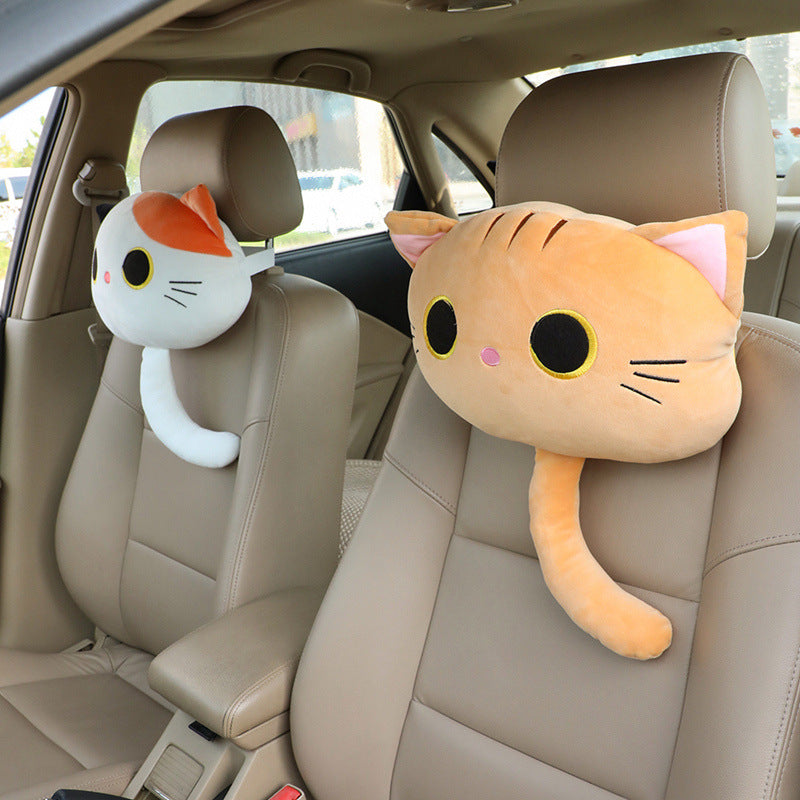 Cute Cartoon Cat Car Headrest and Neck Support Pillow Mimarta