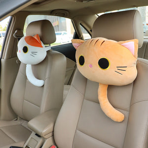 Cute Cartoon Cat Car Headrest and Neck Support Pillow Mimarta