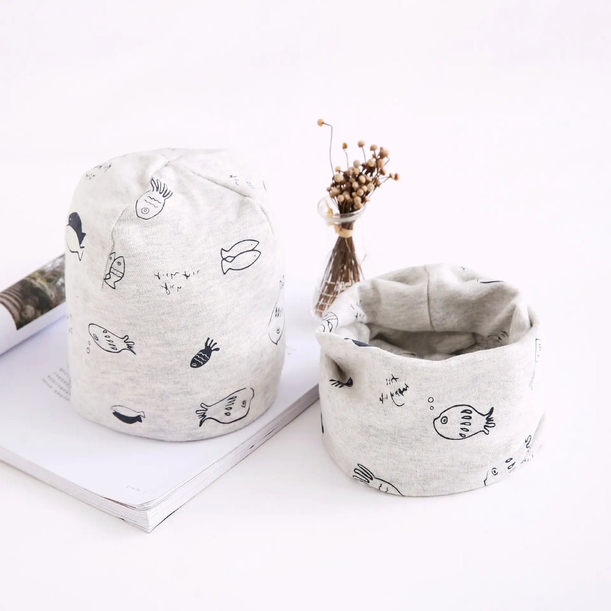 Autumn Winter Baby Cotton Scarf & Hat Set (Wholesale) Mimarta