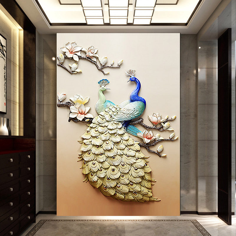 5D Diamond Painting of Peacock for Living Room Decor Mimarta
