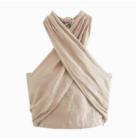 Linen Jacket with Wide-Leg Pants (One Piece) Mimarta