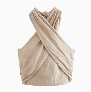 Linen Jacket with Wide-Leg Pants (One Piece) Mimarta