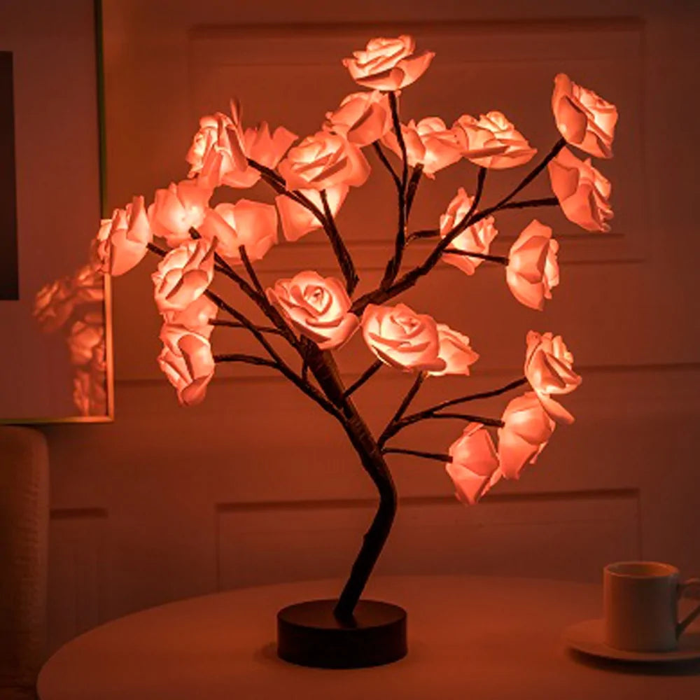LED Rose Flower Table Lamp Rieworkes