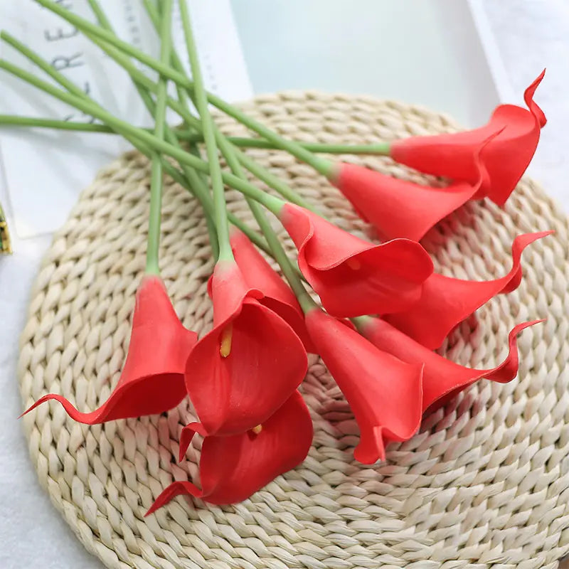 Artificial Calla Lily Decor for Living Room & Dining Table Rieworkes