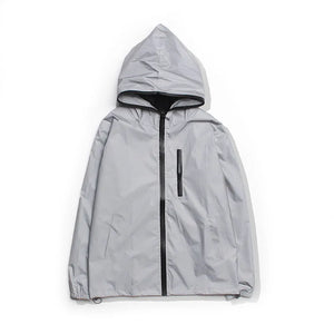 Solid Color Zipper Decoration Reflective Jacket Men's Jacket Rieworkes