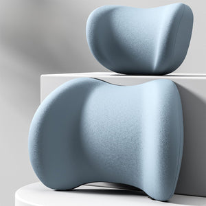 Car Headrest & Lumbar Support Cushion Car Headrest and Lumbar Support Car Headrest and Lumbar Support Cushion Ergonomic Car Seat Headrest & Lumbar Cushion (Blue) Mimarta