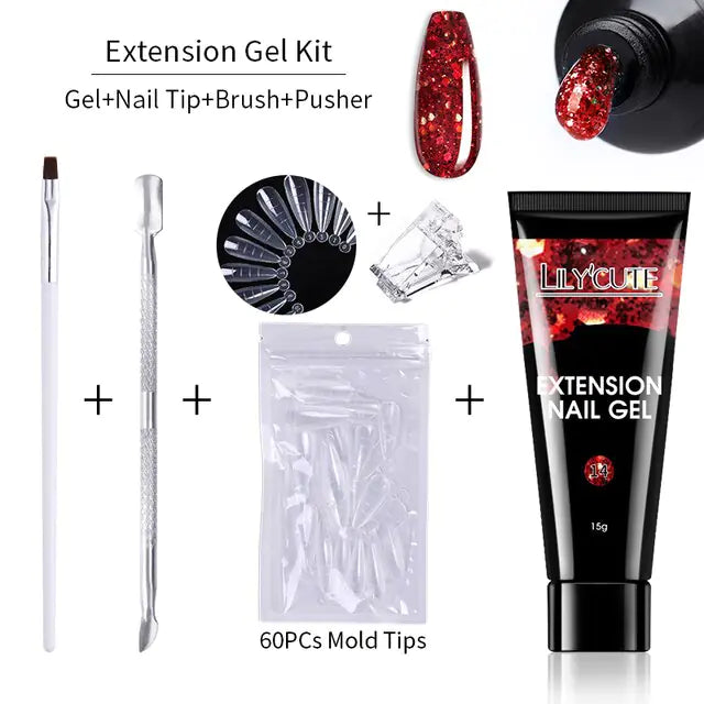 LILYCUTE Nail Extension Gel Set Rieworkes