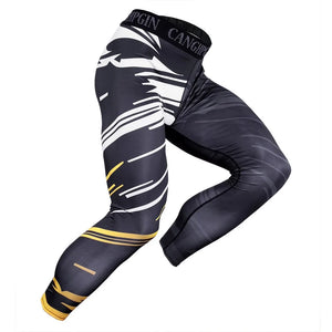 Men's Pro Compression Running Tights: Hot Yoga Pants for Gym & Basketball Rieworkes
