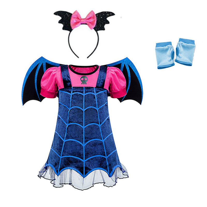 Vampire Girl Costume Dress for Kids - Halloween Outfit Mimarta
