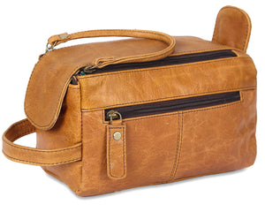 CRAFAT Toiletry Bag for Men - Travel Toiletry Bag for Men - Leather Dopp Kit Shaving Bag for Mens - Gifts for Men Who Have Everything Mimarta