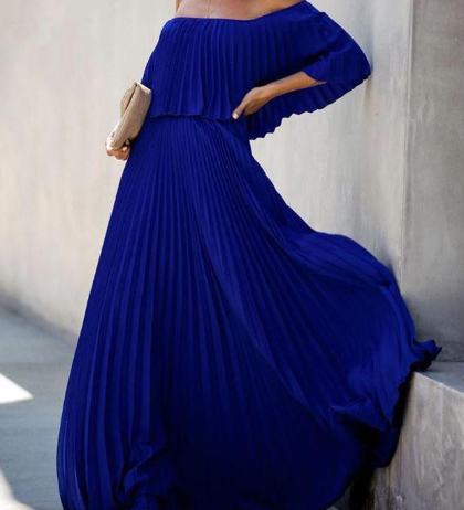 2020 New Sexy Off-Shoulder Chiffon Dress Mimarta