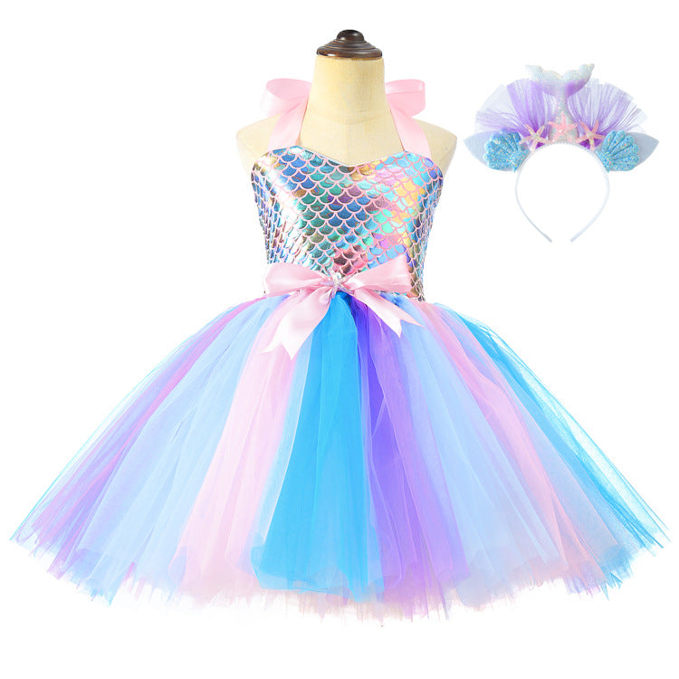 Mermaid Princess Tutu Dress for Baby Halloween Party Mimarta