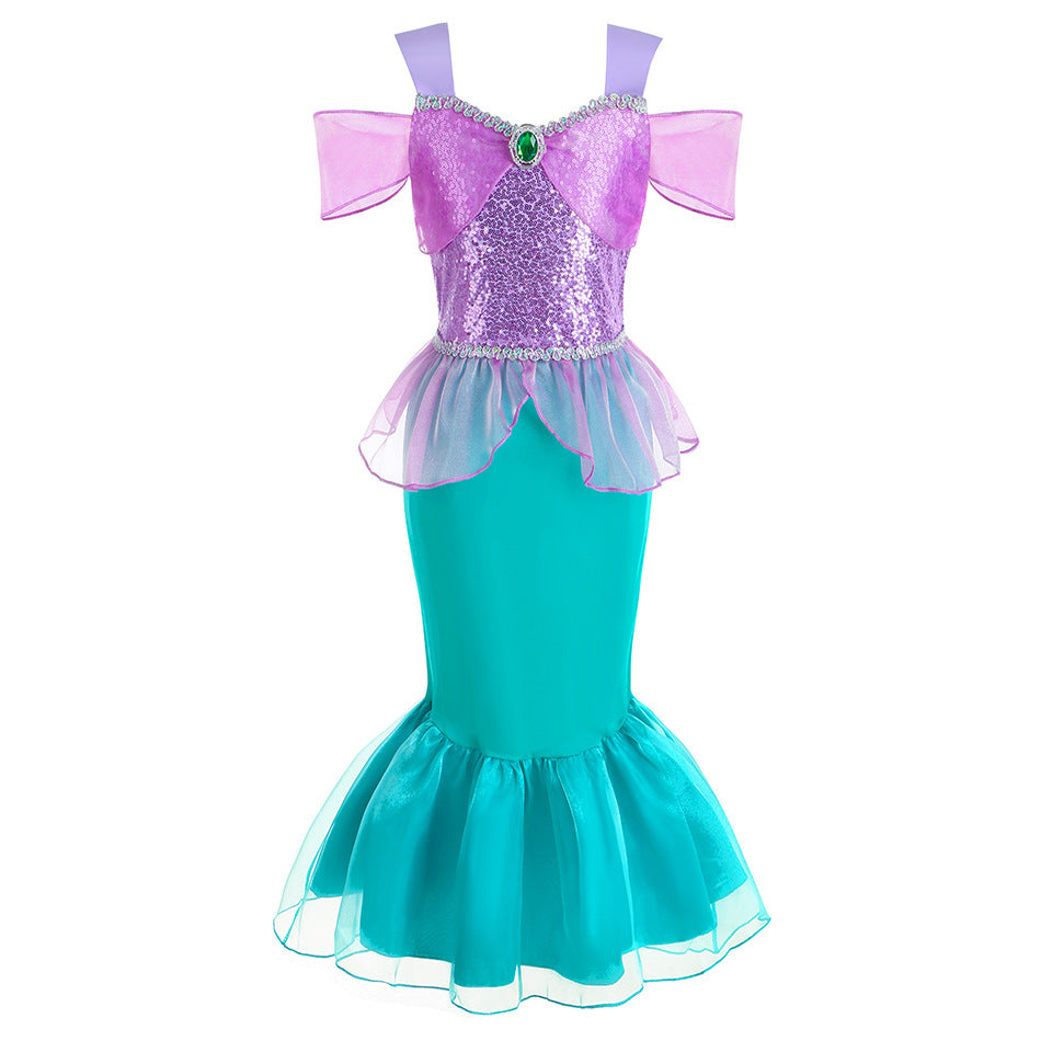 Halloween Mermaid Dress for Girls - Ariel Style Mimarta