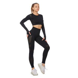 Women's Long Sleeve Yoga Set - Plus Size Activewear Mimarta