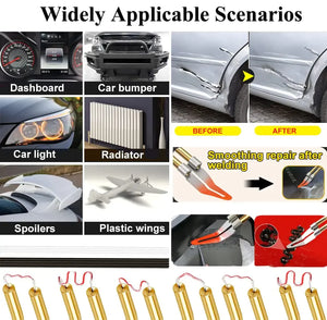Hot Stapler Car Bumper Fender Fairing Welder Gun Plastic Repair Kit +600 Staples Rieworkes