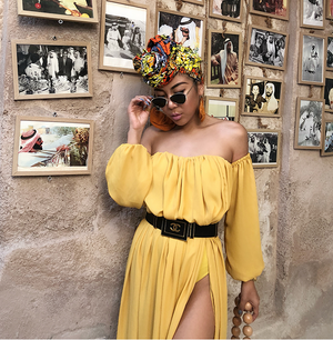 Yellow Sexy High-Slit Strapless Maxi Dress for Vacation Mimarta