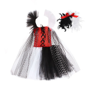Cruella De Vil Cosplay Dress for Halloween Performance Mimarta