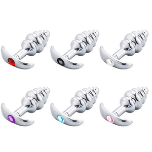 Metal Threaded Anal Plug for Adult Pleasure Mimarta