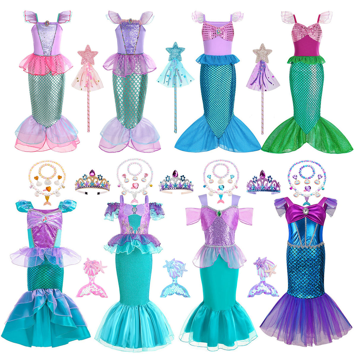 Halloween Mermaid Dress for Girls - Ariel Style Mimarta