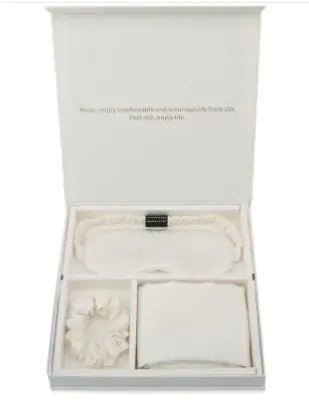 Luxury Silk Sleep Gift Set: Eye Mask, Pillowcase & Scrunchie in Gift Box Mimarta
